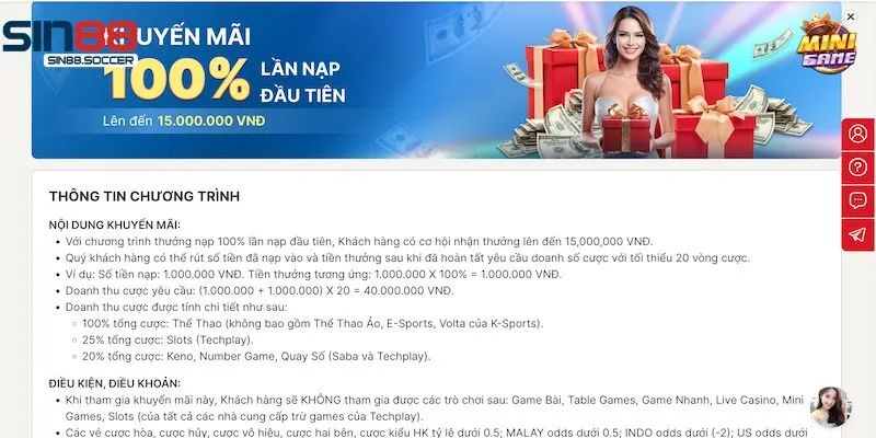 Lưu ý cần biết khi tham gia khuyến mãi của Sin88